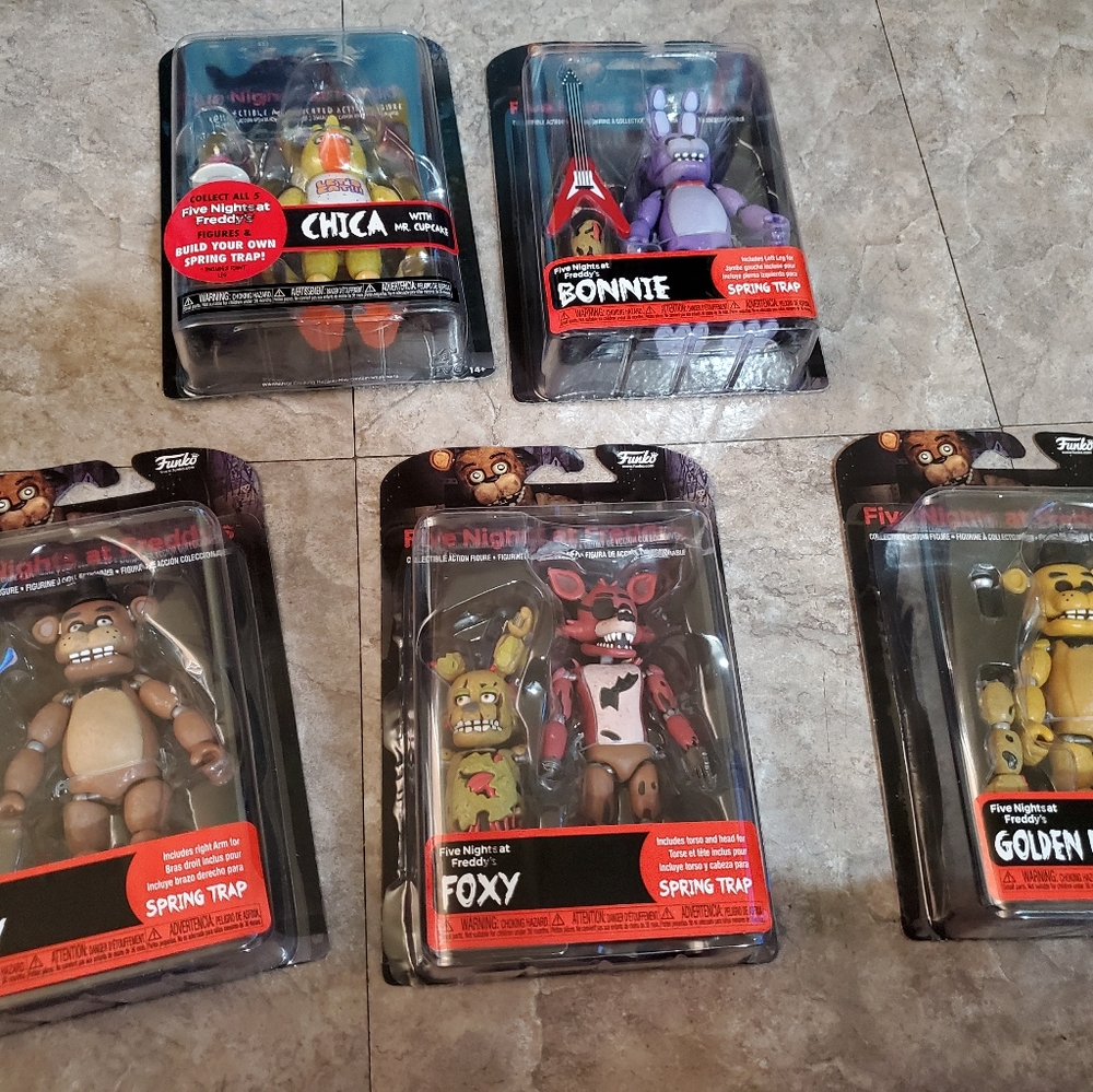 all 5 fnaf action figures